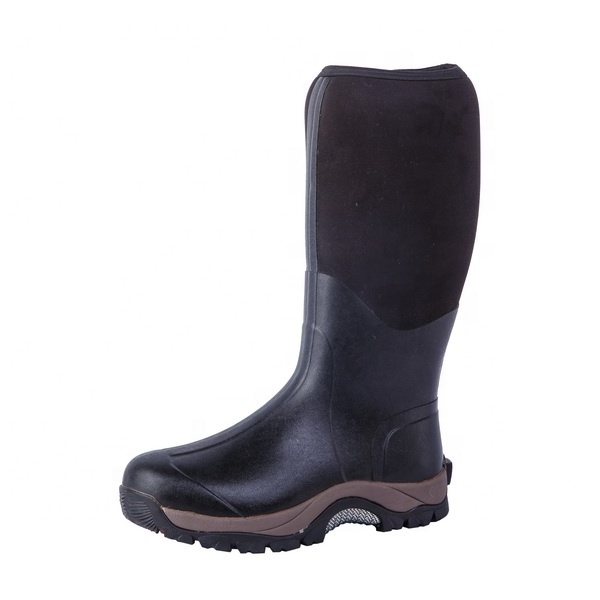 Muck Waterproof Hunting Boots Warm Neoprene Rubber Oem Men Adult Solid Half Boot Knee-high Slip-on CN;ZHE RC-038