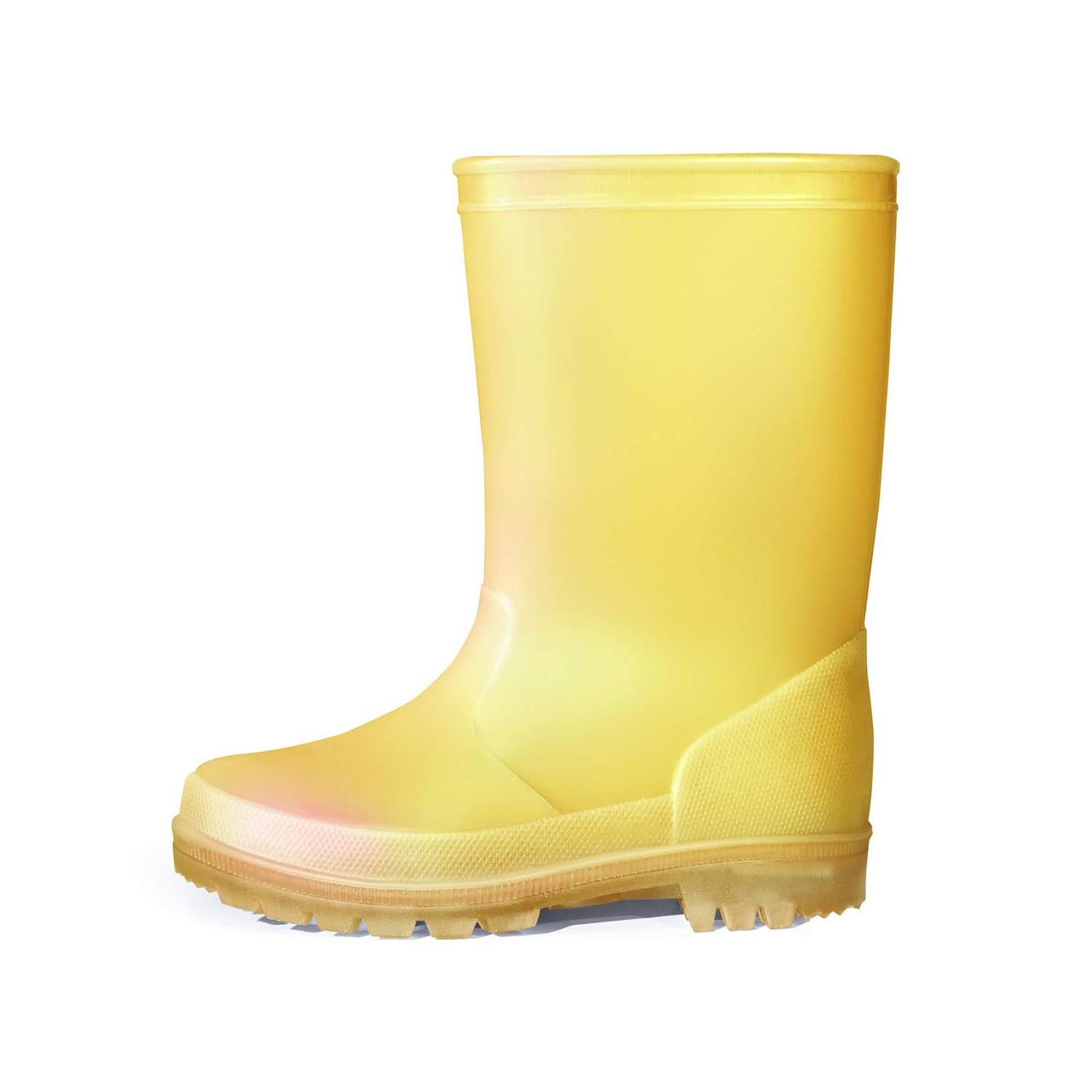 2023 fashion kids plastic waterproof pvc rubber rain boots for children