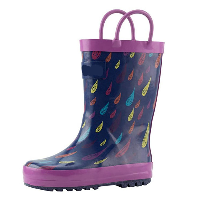 2023 Wholesale Kids Rubber Boots Waterproof with Handles Rain Boots for Children