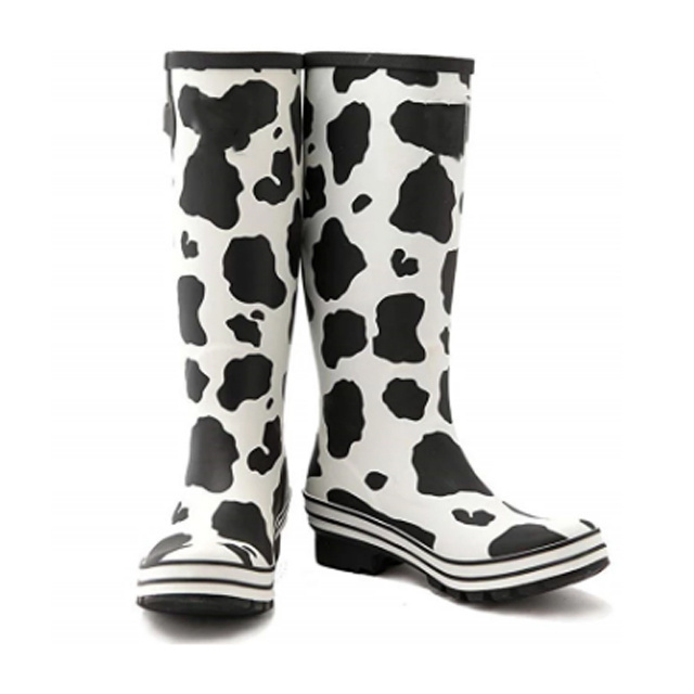 Design rain boots ladies fashionable wholesale natural rubber wellies  for women