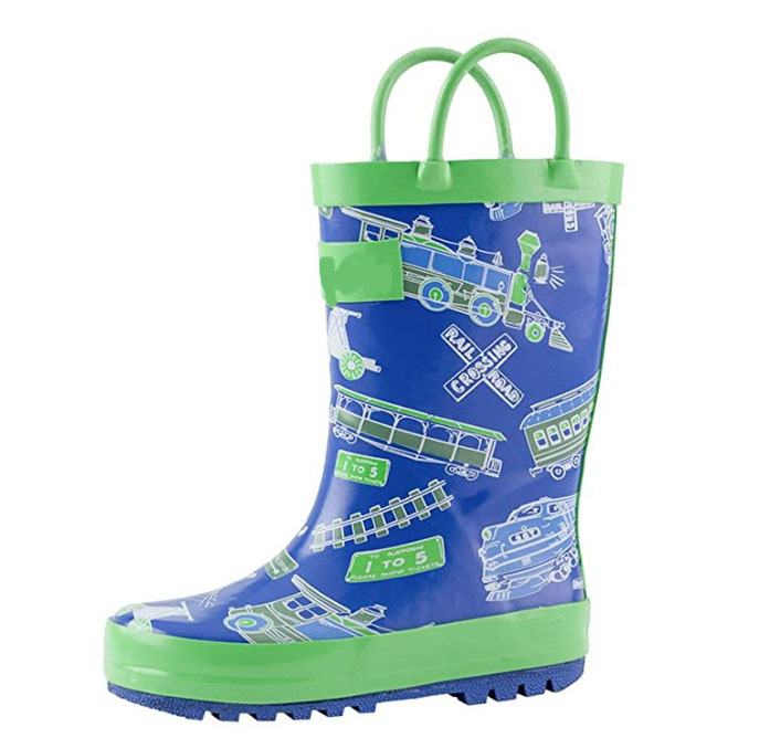 2023 Wholesale Kids Rubber Boots Waterproof with Handles Rain Boots for Children