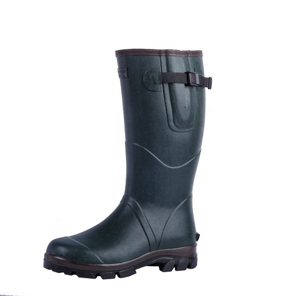 Wholesale High Quality Custom High Heel Rubber Rain Boots Black Neoprene Boots for Men