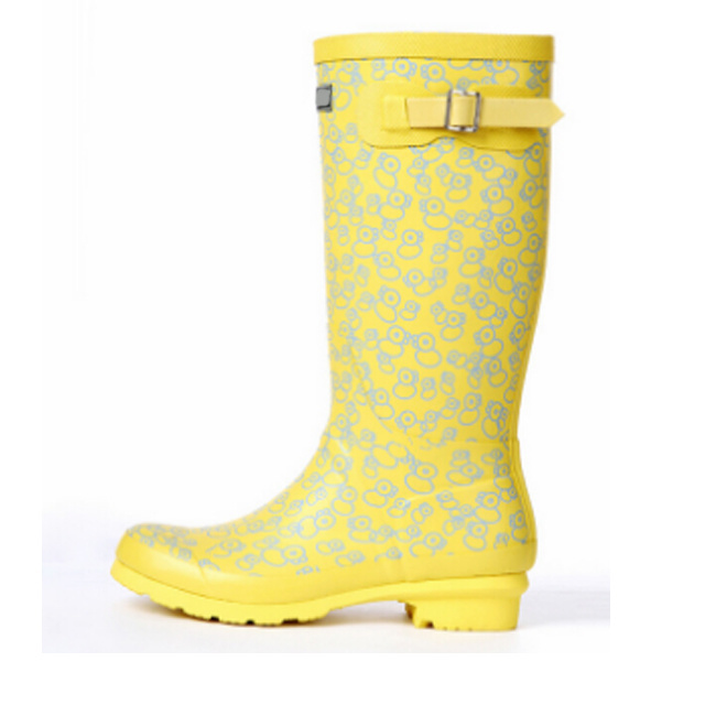 Fashion Rubber Rain Boots Custom Print Wellington Boot Women's Wholesale Gumboots