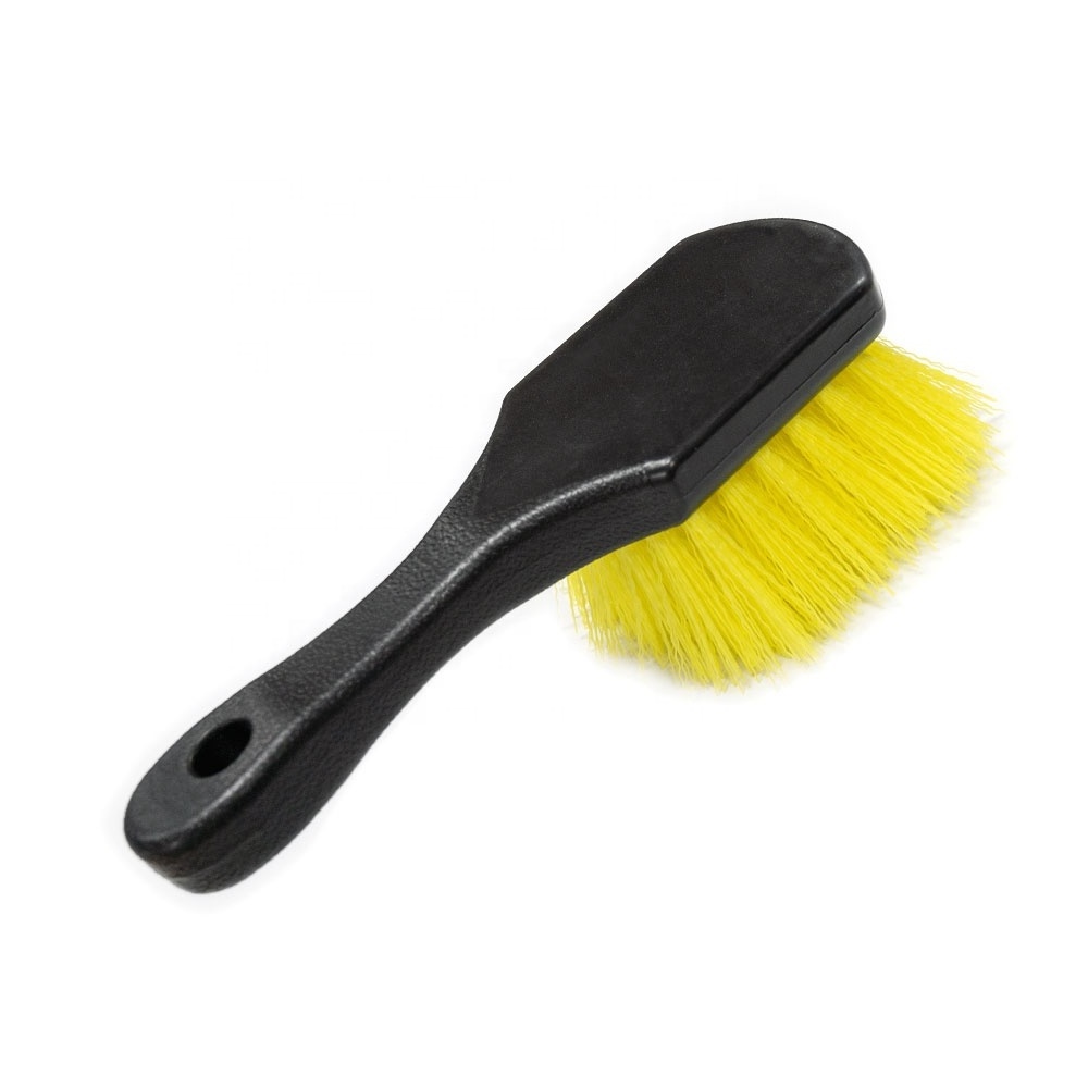 High Quality reusable premium quality short handle car rim tire wheel cleaning brush car tire trim cleaner brush