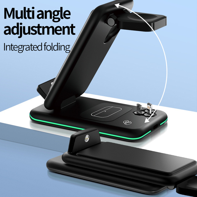 Creative 3 in 1 15W Fast Wireless Charging Station QI Cell Phone Holder For Android/iPhone/iPad Wireless Charger