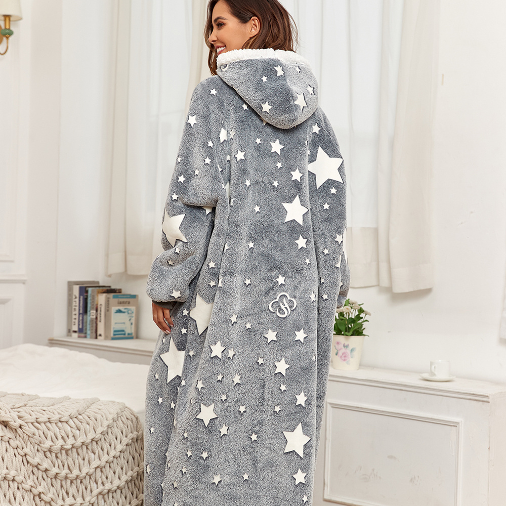 New Cozy Fluffy Fleece Onesie Wearable Full Size Shark Hoodie Blanket For  Adults grow in the dark