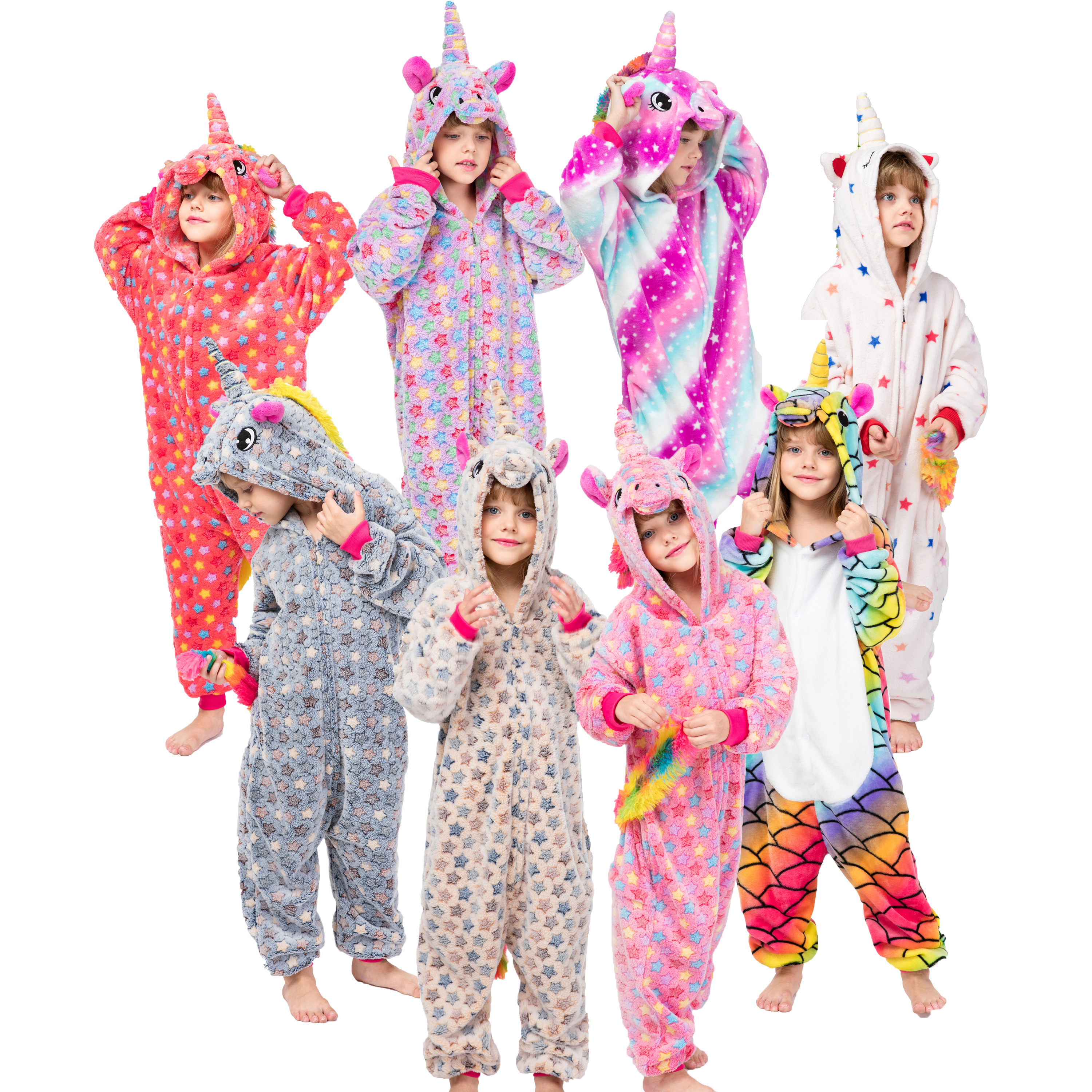 wholesale kids pajamas animal onesie custom flannel unicorn pajamas onesie pajamas