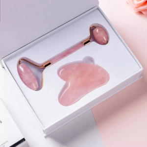 rose quartz jade gua sha eye massager scraping massage tool and jade gua sha kit