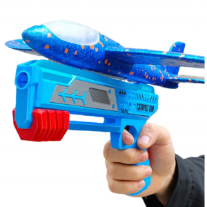 Creative Light Aircraft Gun Indoor Outdoor Children Entertainment Ejection Flying EVA Foam Flying Shooting Gun Aircraft Toy Gun