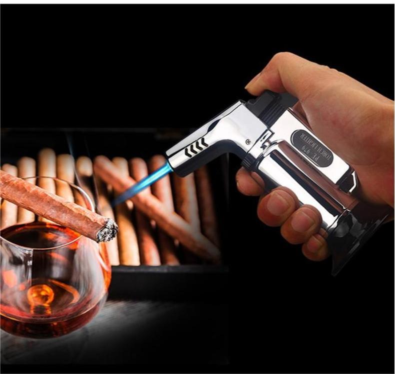 Outdoor Camping Adventure   PE-979   BBQ Baking Cigar Kitchen High Temperature Flamethrower Windproof Fillable Lighter