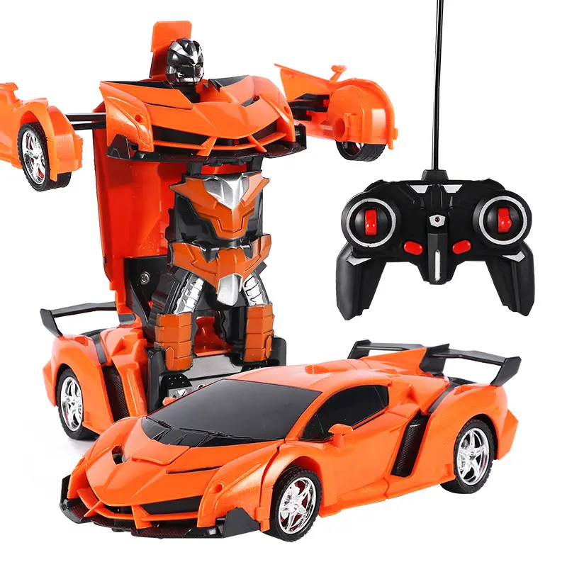 Hot sale deformation car robot model car remote control toy one-button deformation children gift toy remote control car