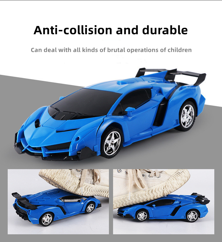 Hot sale deformation car robot model car remote control toy one-button deformation children gift toy remote control car