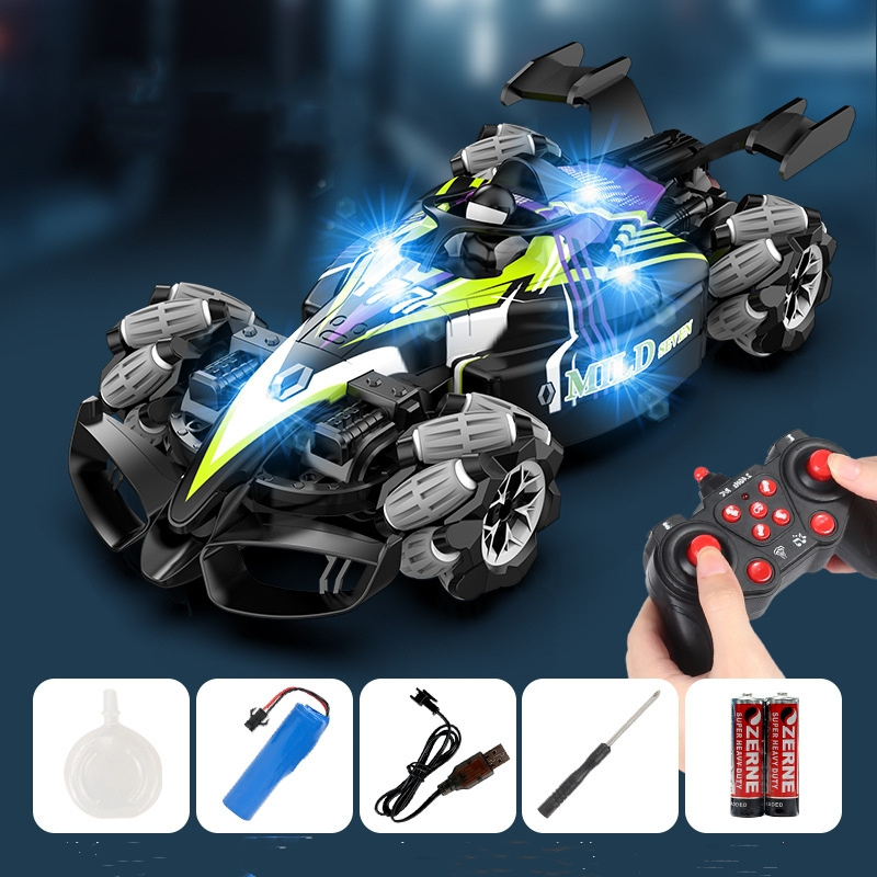 RC Stunt Car Kids Outdoor Electric Remote Control Racing Car Drift Rotating Spray and Music Remote Control Car