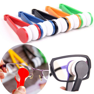 Portable Multifunctional Glasses Cleaning Rub Eyeglass Sunglasses Mini Spectacles Microfiber Cleaner Brushes Wiping Tools