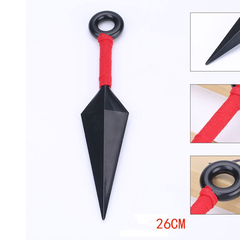 Hot Sale ABS Material 26cm 2 Color Anime Ninja Plastic Kunai Personal Packaging Cosplay Weapon Props Model Toy