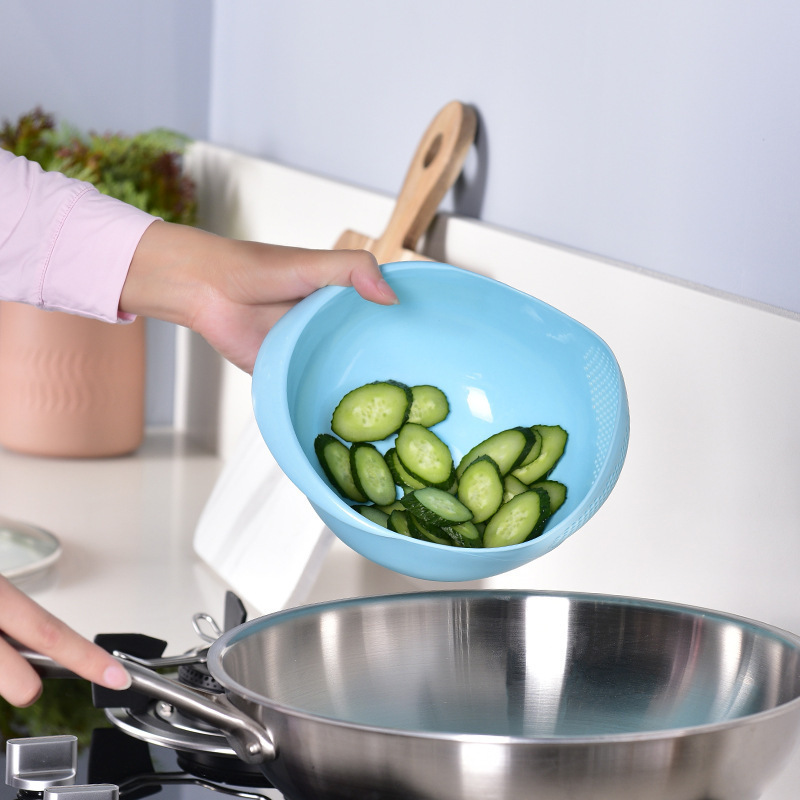 Thickened Food Grade Rice Washer Strainer  Vegetables and Fruits washing colander with Handle Rice Washing Drain Basket