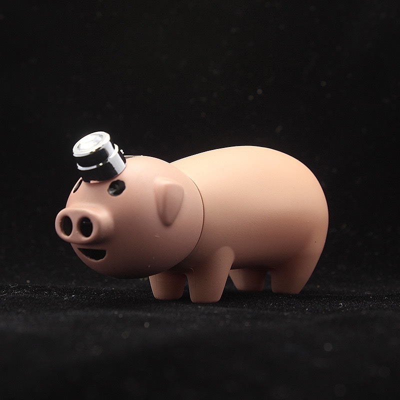 2023 Hot Sale Creative Lighter Mini Piglet Double Torch Butane Gas Cigarette Lighter Outdoor BBQ Ignition Cigar Lighter