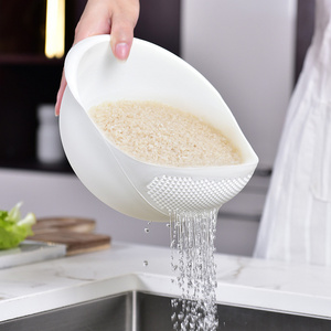 Thickened Food Grade Rice Washer Strainer  Vegetables and Fruits washing colander with Handle Rice Washing Drain Basket