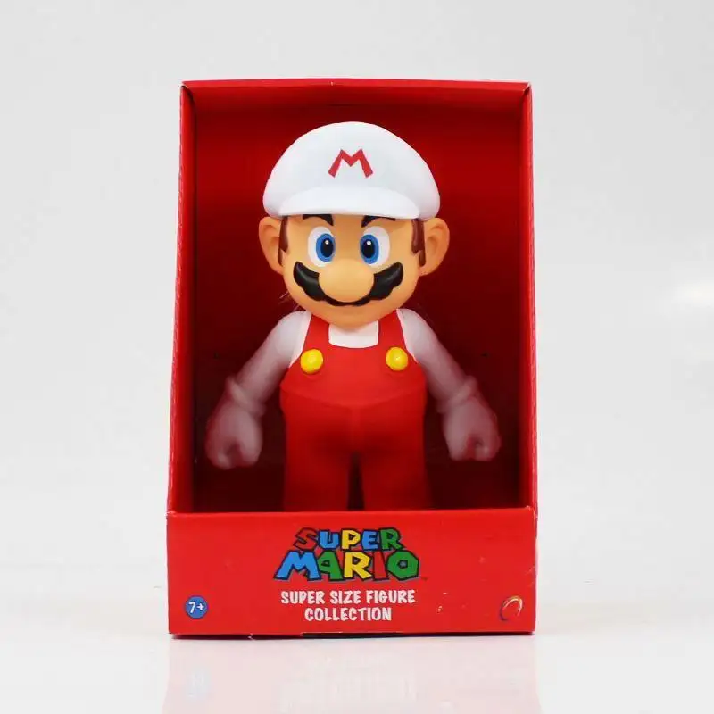 PVC Mario Super Marie Yoshilong 23cm Princess Luigi Mushroom Head Family Children Party Gift Ornaments Toys