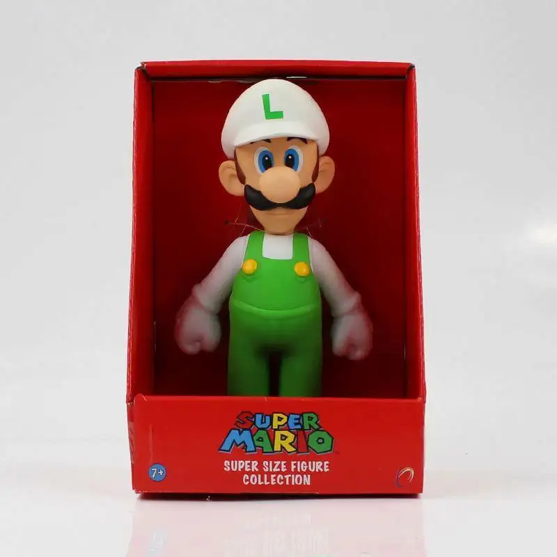 PVC Mario Super Marie Yoshilong 23cm Princess Luigi Mushroom Head Family Children Party Gift Ornaments Toys