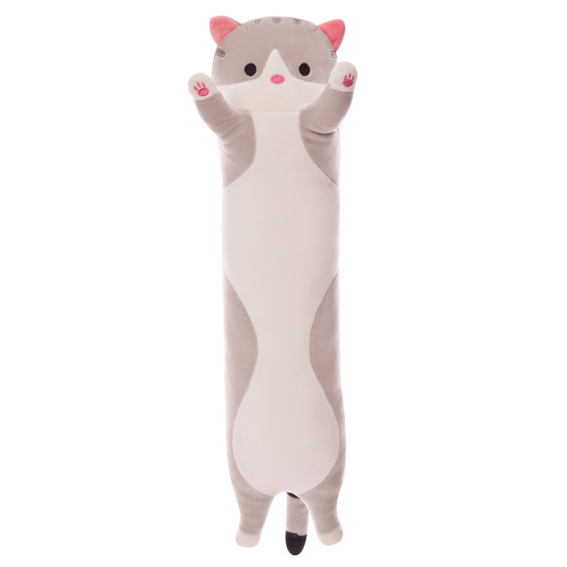 Long Cat Plush Pillow  Lovely Kitten Plush Throw PillowCute Cartoon Cat Stuffed Animals Soft Long Body Throw Sleeping Pillow