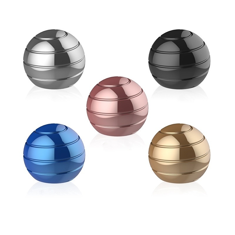 Optical Illusion Metal Desktop Ball Transfer Gyro Fingertip Decompression Toy Rotating Gyro Ball Transfer Gyro For Kids