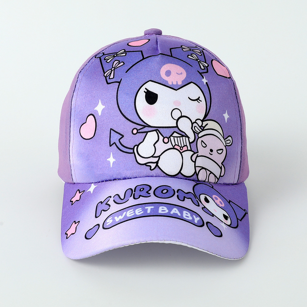 Wholesale Sanrio children's baseball caps cartoon anime Kulomi Cinnamon dog cat hats Children's outdoor school sun hats