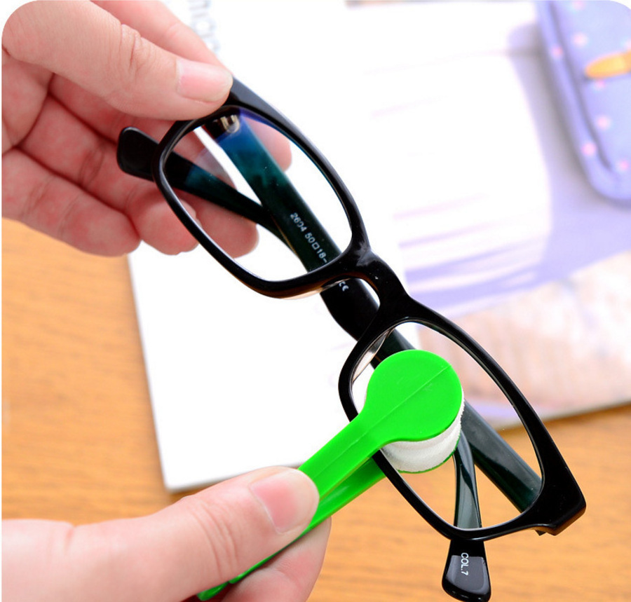 Portable Multifunctional Glasses Cleaning Rub Eyeglass Sunglasses Mini Spectacles Microfiber Cleaner Brushes Wiping Tools