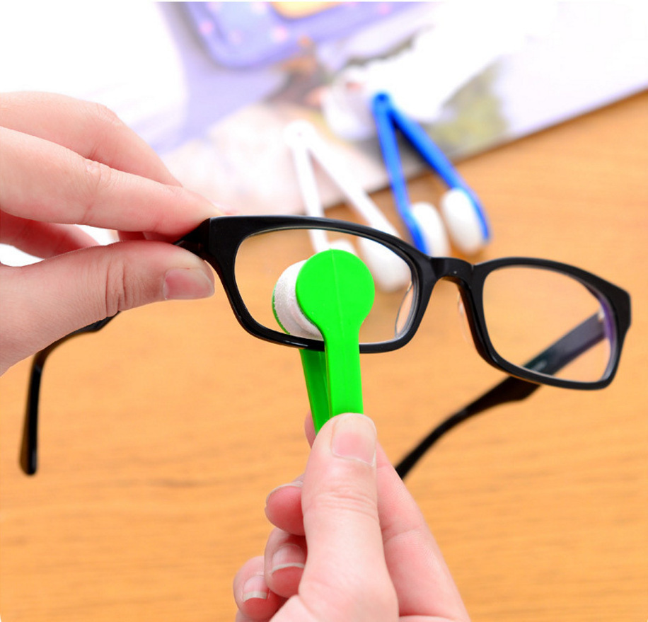 Portable Multifunctional Glasses Cleaning Rub Eyeglass Sunglasses Mini Spectacles Microfiber Cleaner Brushes Wiping Tools