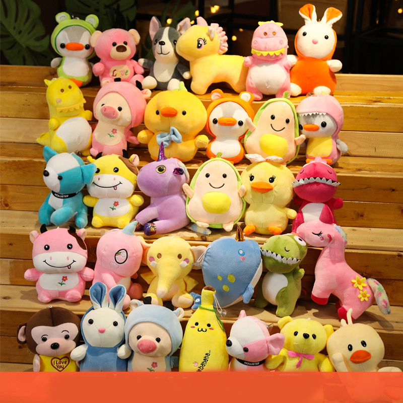 Cheap price 7 inch 17-20cm  skin vending Claw Machine Toys Crane Machine Stuffed Plush Toys Animal Plush dolls