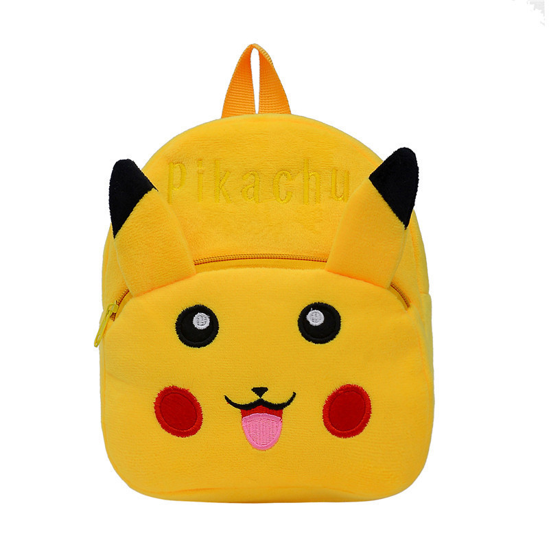 Hot Selling Cartoon Animal Monkey Mouse Rabbit Girls Bagpack Children School Bags Backpacks  Cute Pikachu Yellow Plush Bag