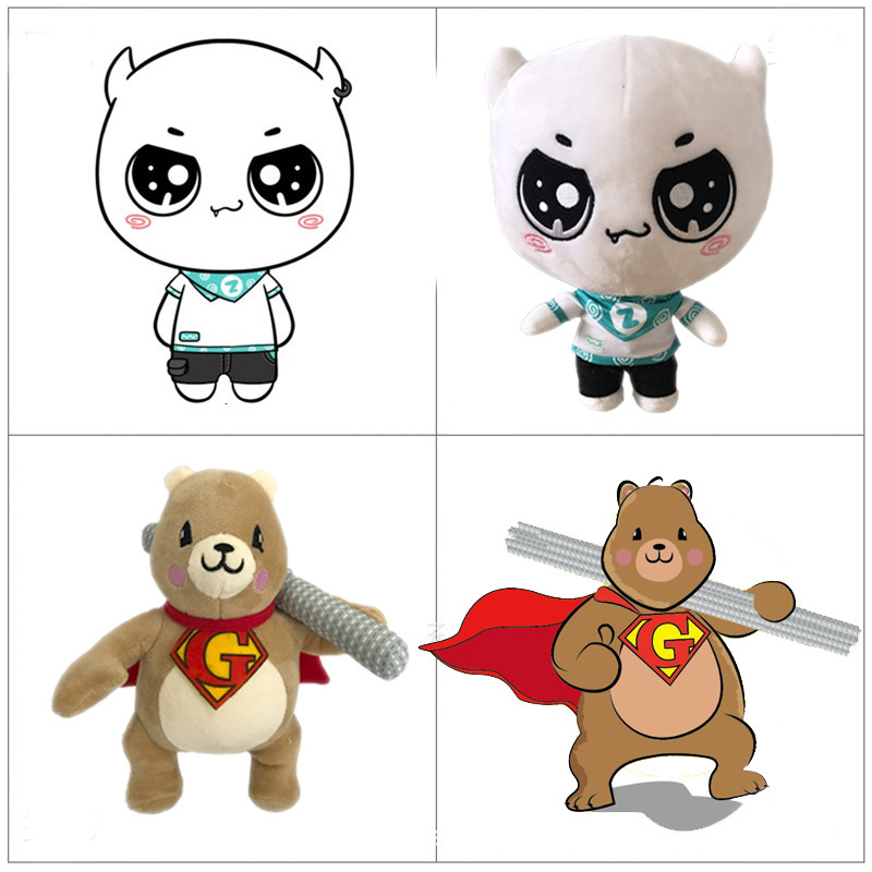 High Quality Manufacturer Custom Made Dolls with  Baby Soft Stuffed Animal Plushie Pillows Keychains Custom Plush Figures Toy