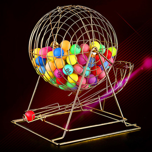 XCL Metal Oversized Bingo Machine 200 Balls Bingo Manual Lottery ball Machine Bingo Dabbers Board Games