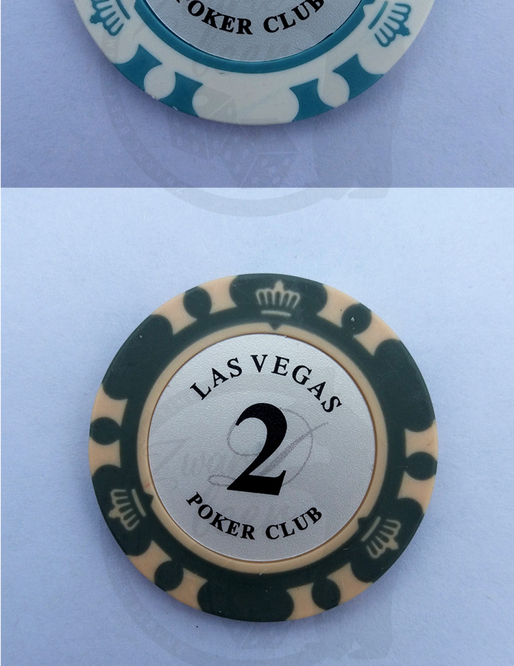 Two-color Clay Poker Chips Coins Mahjong Poker Chips Set Customized Board Game