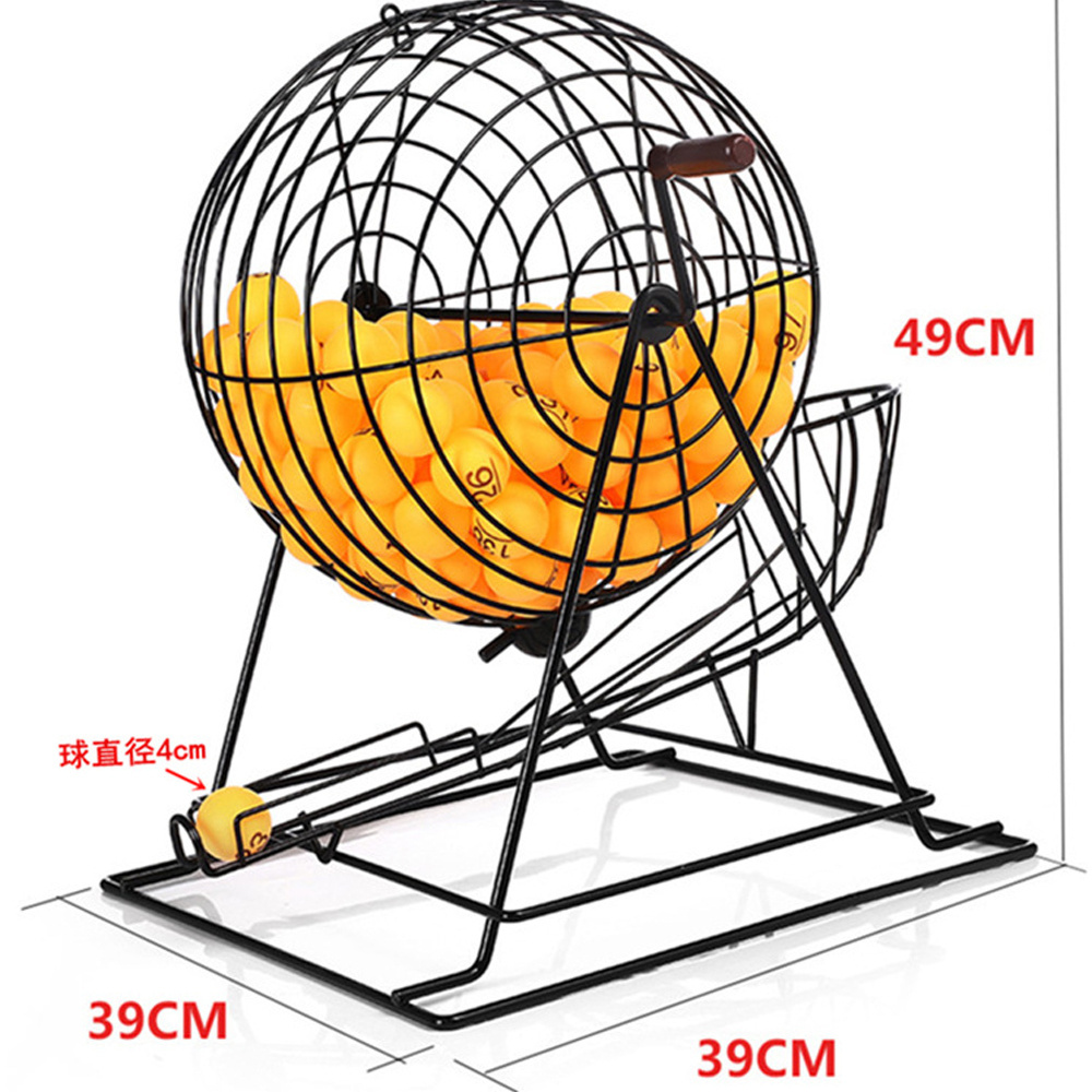 XCL Metal Oversized Bingo Machine 200 Balls Bingo Manual Lottery ball Machine Bingo Dabbers Board Games