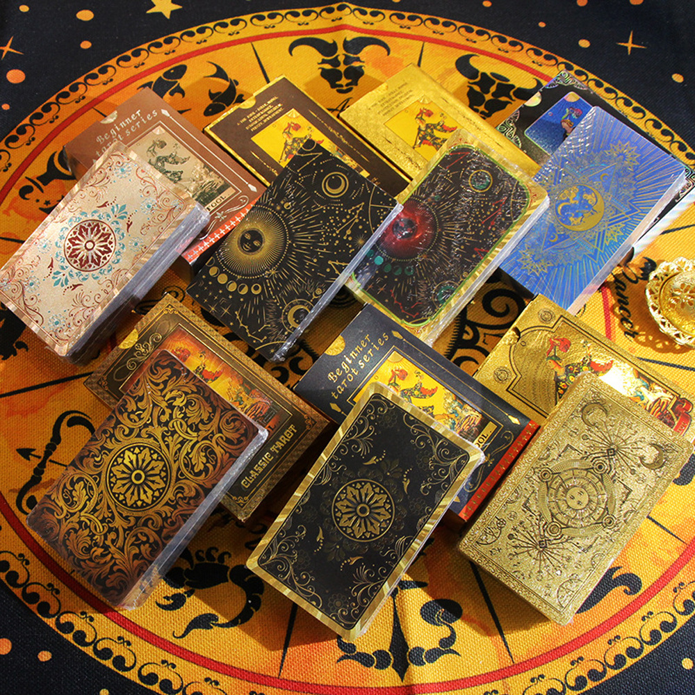 Gold Foil Customize Tarot Cards Print Colorful Plastic Tarot Cards Wholesale