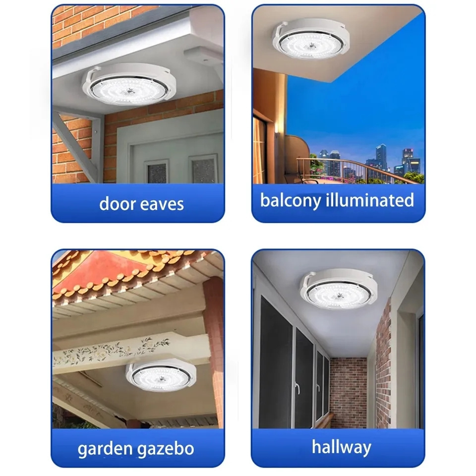 Super Bright Waterproof Solar Flood LED Ceiling Lights For Home Garden Porch Patio