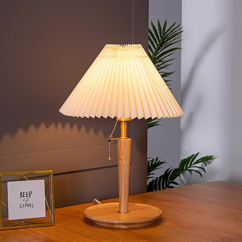 Excellent Quality Alabaster Marble Table Lamp With Fabric Shade OEM ODM all accepted with wood base and pull switch