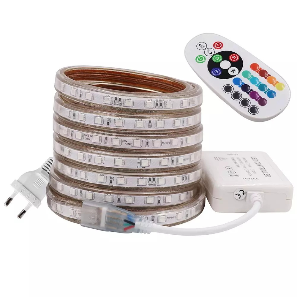 5050 RGB Led smart strip light 110-240V 60led/M flexible Waterproof led lamp Hot sale products Rgb 5050 Led Pixel Strip 60