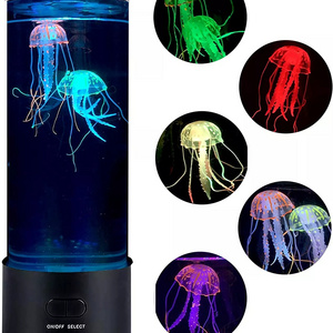 Fantasy Jelly fish Aquarium Lava Lamp Jellyfish Lamp 7 Color Changing Electric Round lamp for kids gift