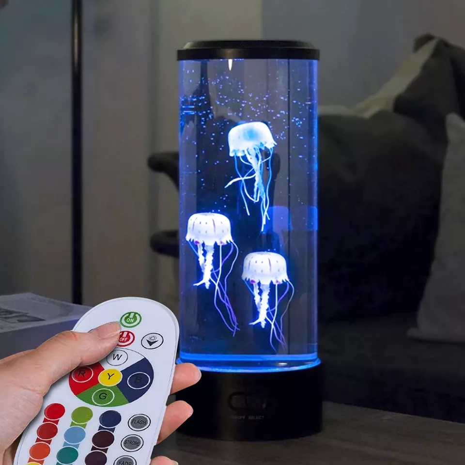 Fantasy Jelly fish Aquarium Lava Lamp Jellyfish Lamp 7 Color Changing Electric Round lamp for kids gift