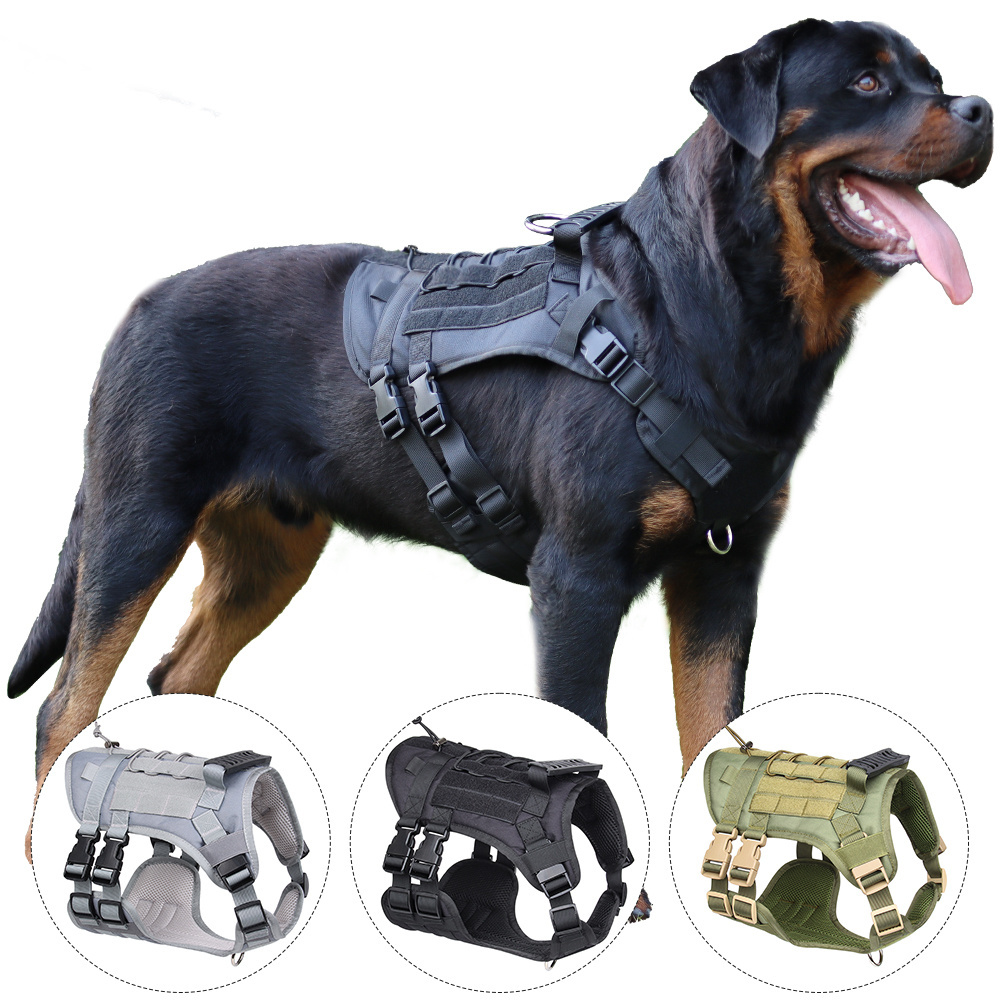 Tactical Dog Harness with Handle  Hiking Training Dog Accessories for Medium Large Dogs Safety Comfortable Puppy Harness