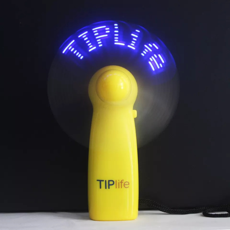 Factory Promotional Gifts Custom Programmable Mini Usb Driver Led Message Handheld Fan By Software