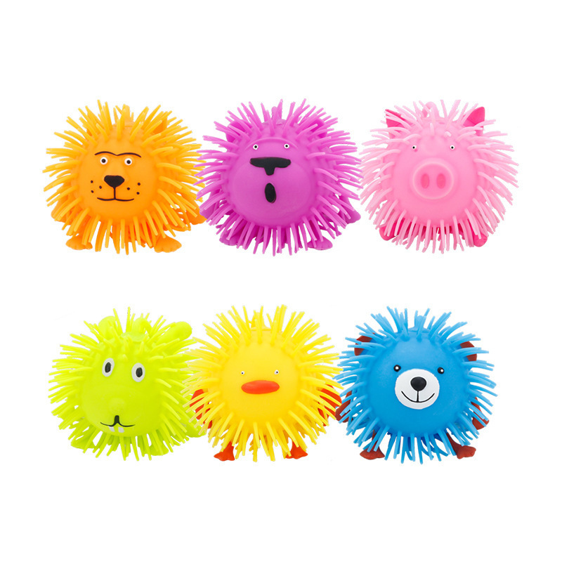 Factory Wholesale Puffer animals lion duck  Stress Relief Toy  Stretchy Puffer Ball For Kids Party Favors