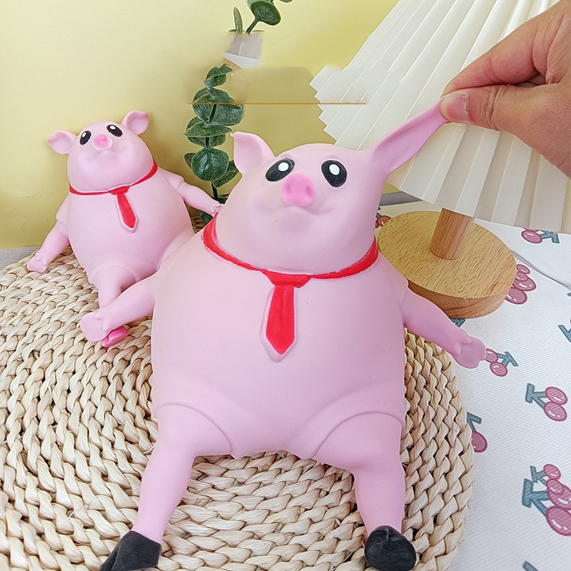 Cute Funny Pink  Anti Stres Decompression Stretchy Piggy Splash Porky Porkysplash Hog Stress Squishy Pig For Squeeze Toys