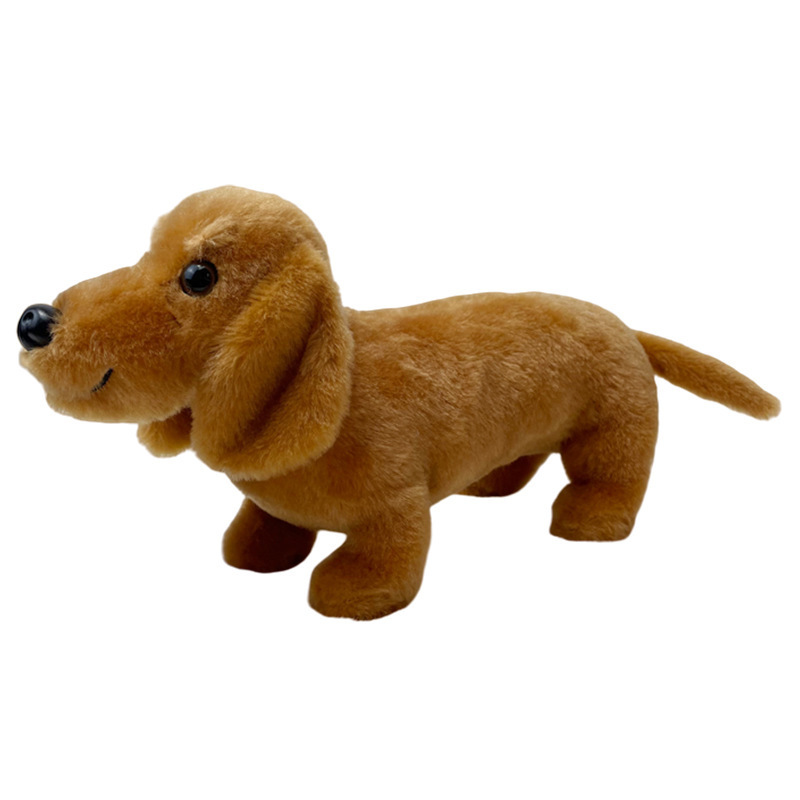 Factory Sale  Simulation Animal Model Ornament Toy Plush Dog Puppy Lifelike Stuffed Toy Pet  Dachshund Dog