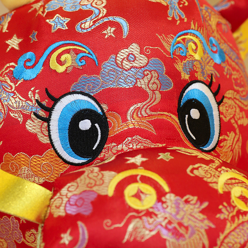 In Stock 2024 Chinese Dragon Year  Mascot Plush Toy Opening Event Annual Meeting Gift Zodiac Dragon Doll Plush Animal Toy