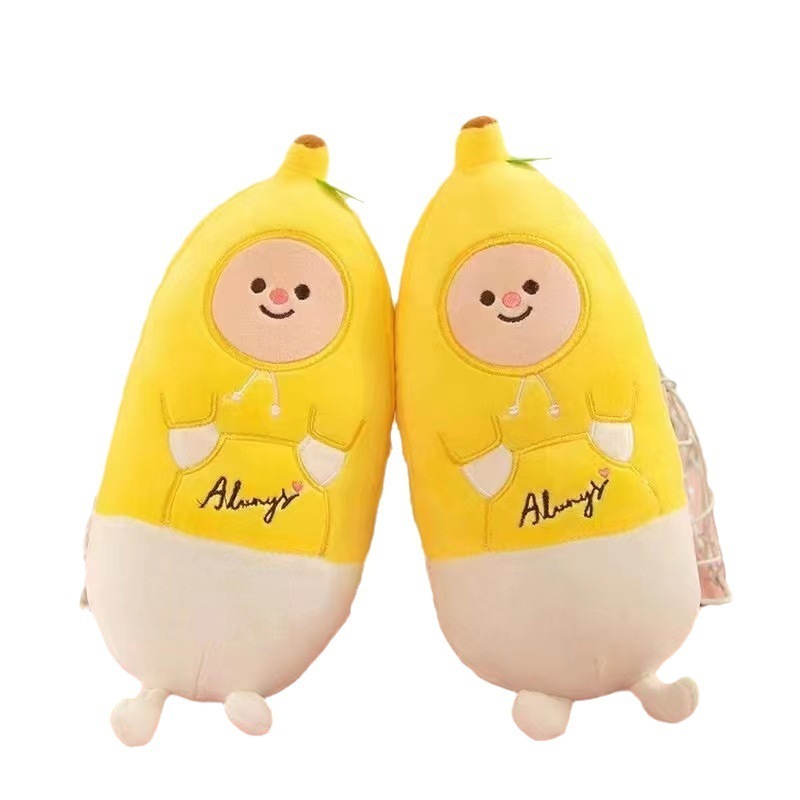 new design banana plush Pillow Sleeping Hugging throw pillow  Yellow Korea Popular Appease Dolls Banana Man