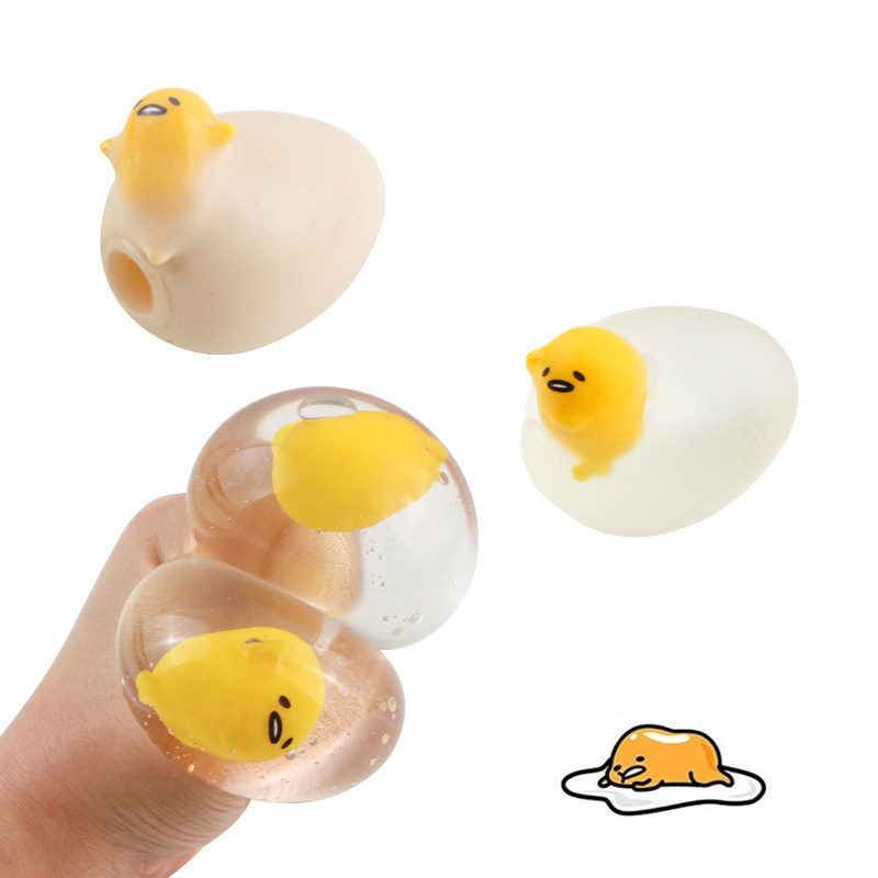 Japanese Yolk Bro Pinch Lazy Ball Egg Decompression Toy Water Boiled Egg squishy anti stress ball toy