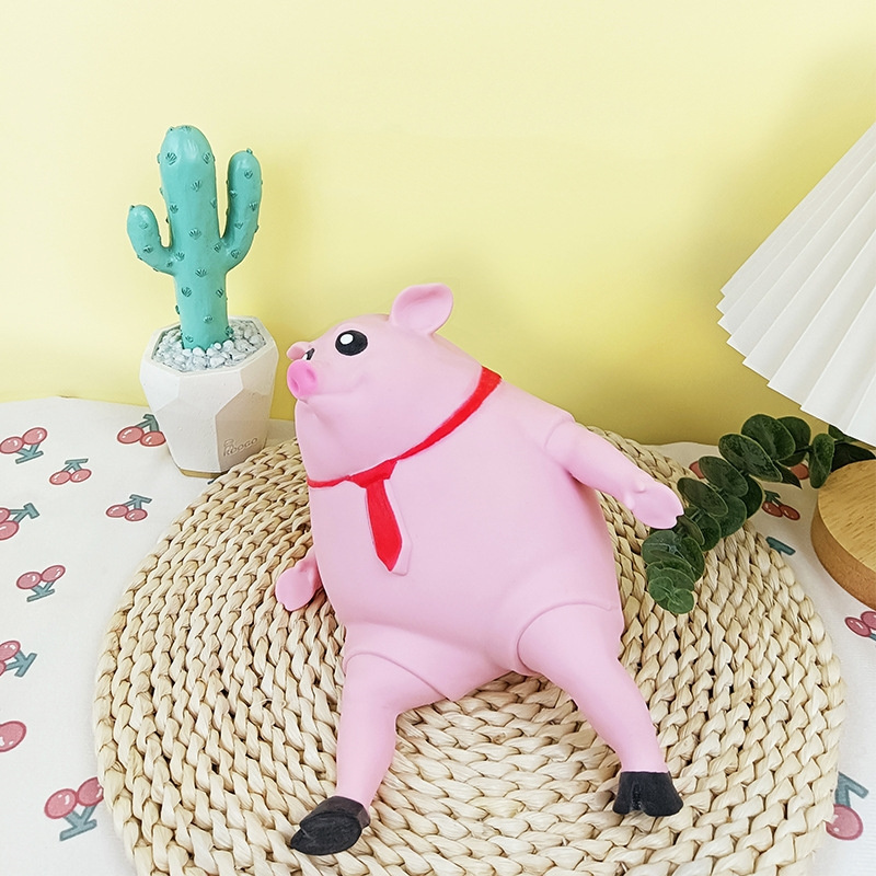 Cute Funny Pink  Anti Stres Decompression Stretchy Piggy Splash Porky Porkysplash Hog Stress Squishy Pig For Squeeze Toys